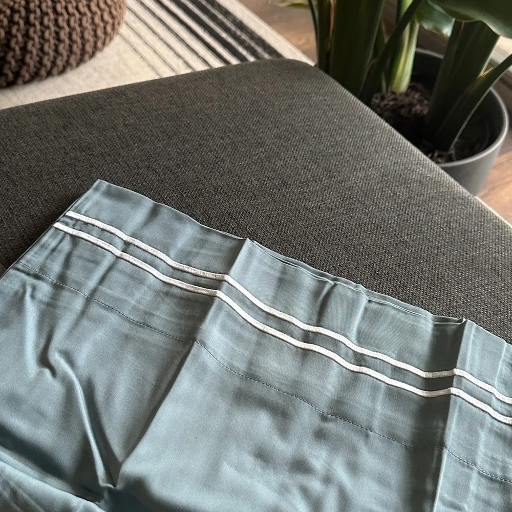 NEW SUBRTEX Luxury Cotton Pillowcase Set for Hair and Skin - Tencel Shams 2-Pack